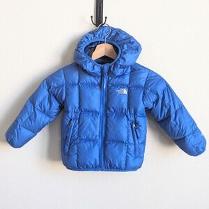 The North Face Kids Royal Blue Hooded Puffer Jacket